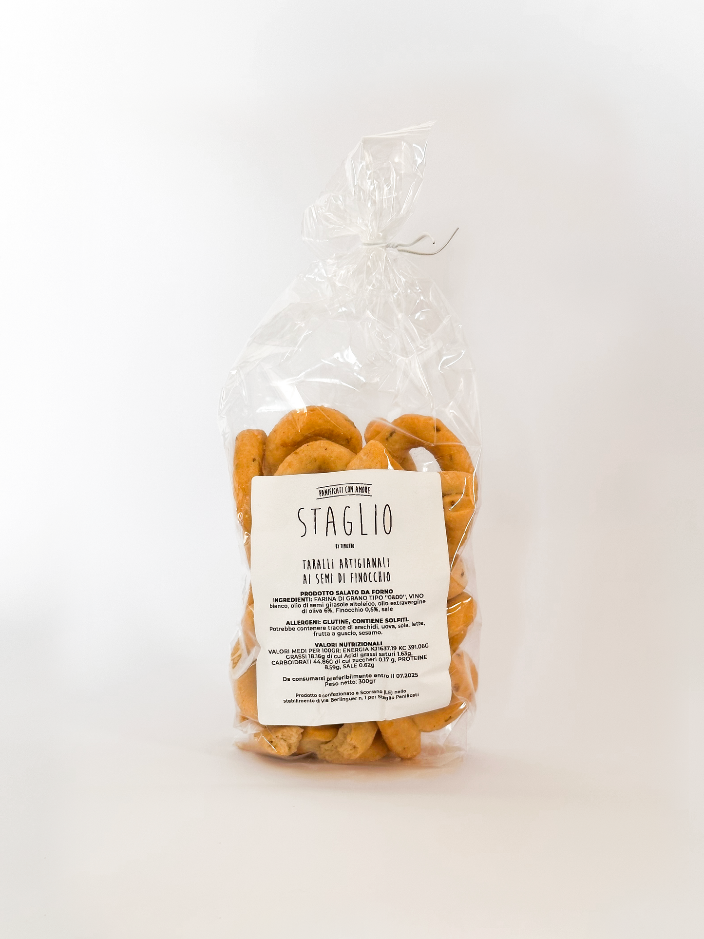 Taralli artigianali semi di finocchio 300g.